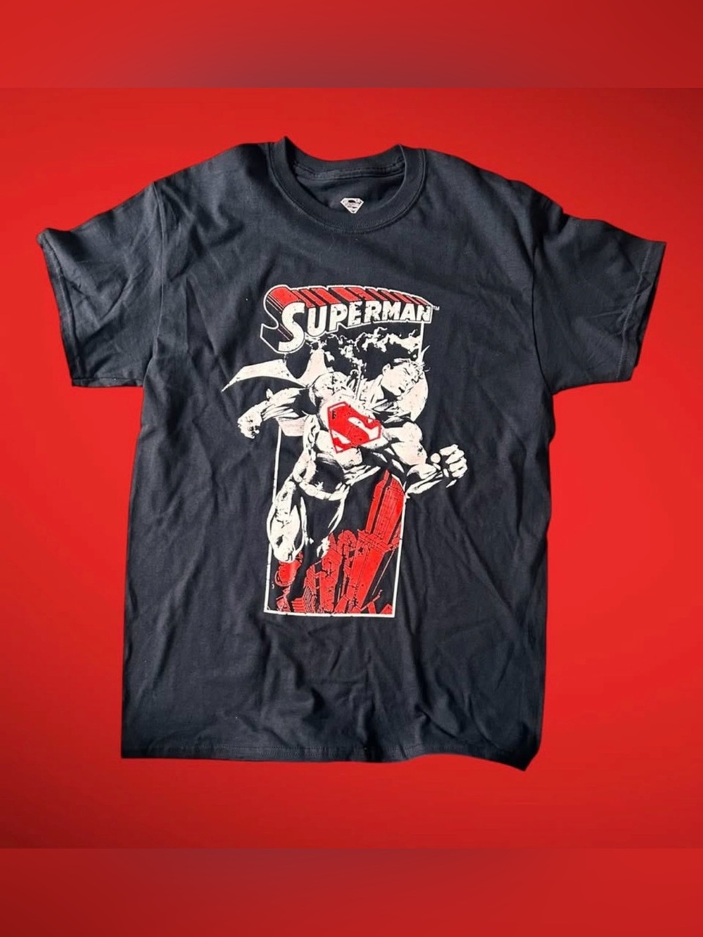 Superman Shirt Unisex T-shirt Tee Black T-Shirt Tee